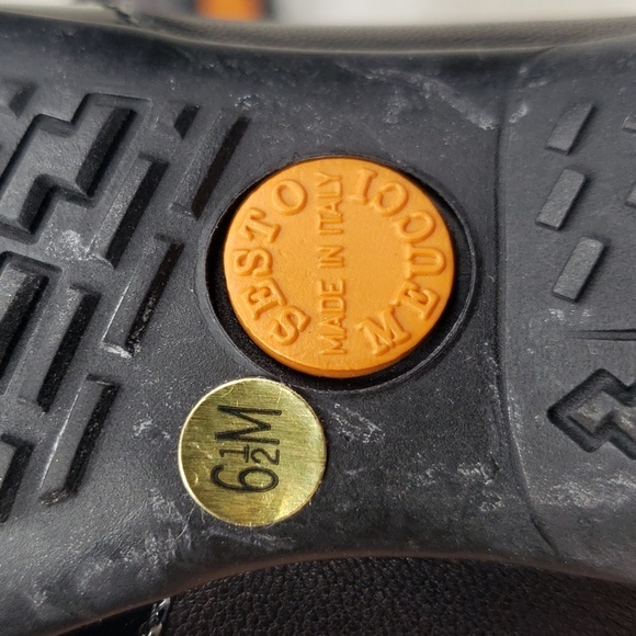 Sesto Meucci Black Leather Patent Side Zip Beckie Lace Up Loafers 6.5 - Picture 14 of 14